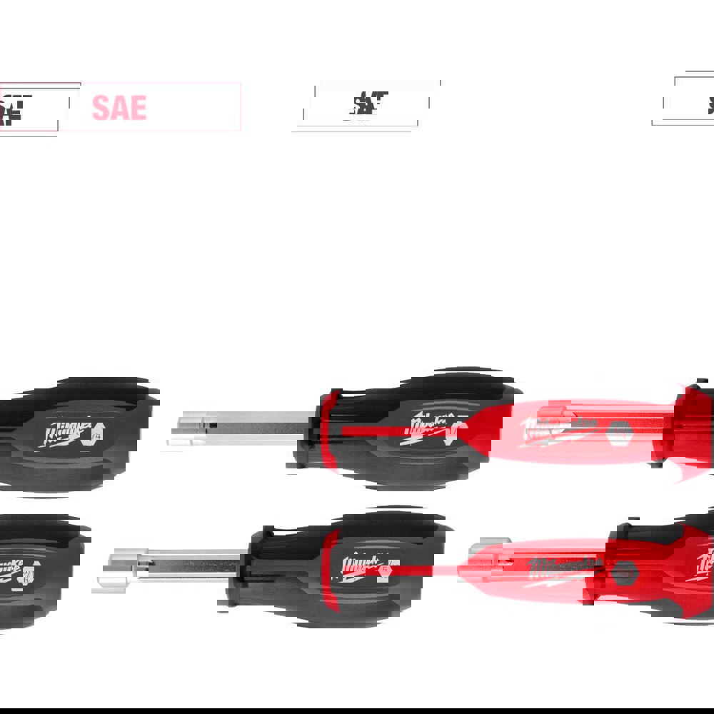 Nutdriver Sets; Drive Size: 1/4 in; 5/16 in ; Handle Type: Tri-Lobe ; Shaft Type: Hollow ; Container Type: None ; Shaft Length (Inch): 2 ; Overall Length (Decimal Inch): 3.9400